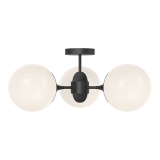 Alora Canada - SF505326MBOP - Three Light Semi-Flush Mount - Nouveau - Matte Black/Opal Matte Glass
