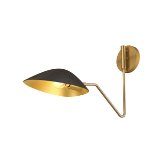 Alora Canada - WV550006MBAG - One Light Vanity - Oscar - Aged Gold/Matte Black