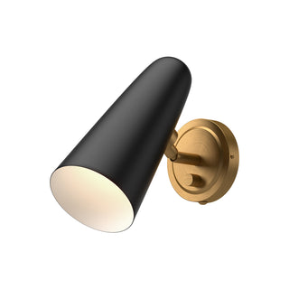 Alora Canada - WV578805MBAG - One Light Vanity - Daniel - Aged Gold/Matte Black