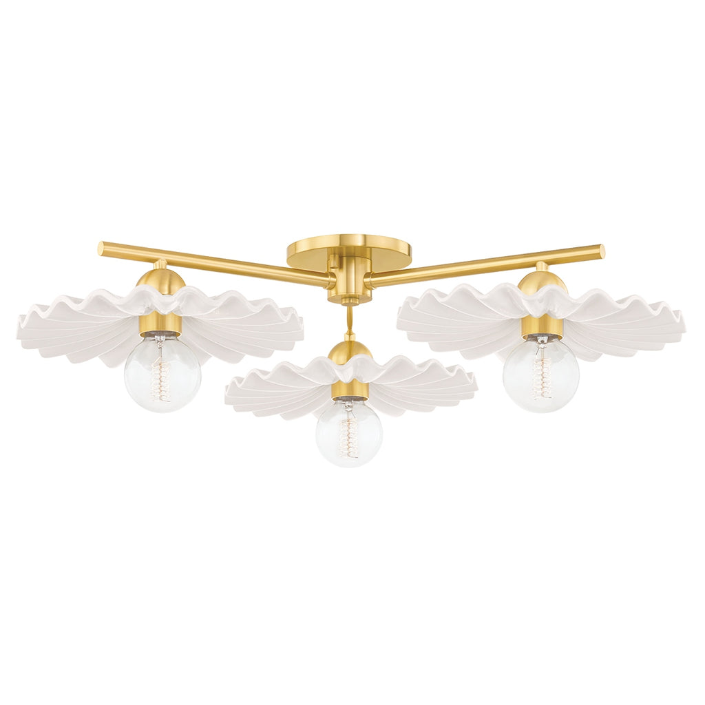 Mitzi Canada - H499603-AGB/CCR - Three Light Semi Flush Mount - Tinsley ...
