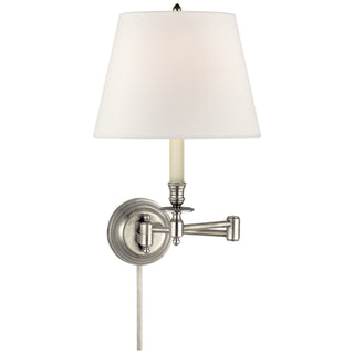 Visual Comfort Signature Canada - S 2010AN-L - One Light Swing Arm Wall Sconce - Candle Stick - Antique Nickel