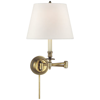 Visual Comfort Signature Canada - S 2010HAB-L - One Light Swing Arm Wall Sconce - Candle Stick - Hand-Rubbed Antique Brass