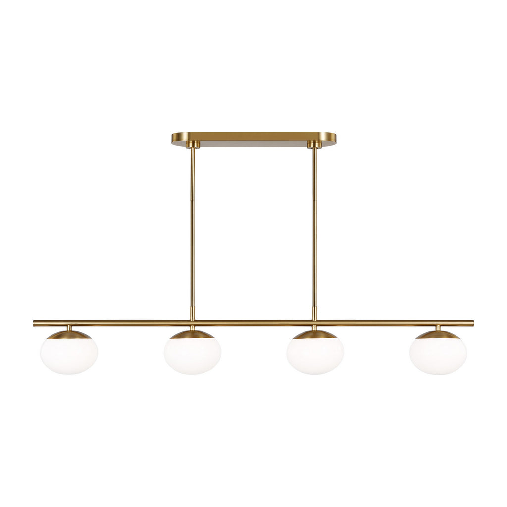 Visual Comfort Studio Canada - EC1264BBS - Four Light Linear Chandelier - Lune - Burnished Brass