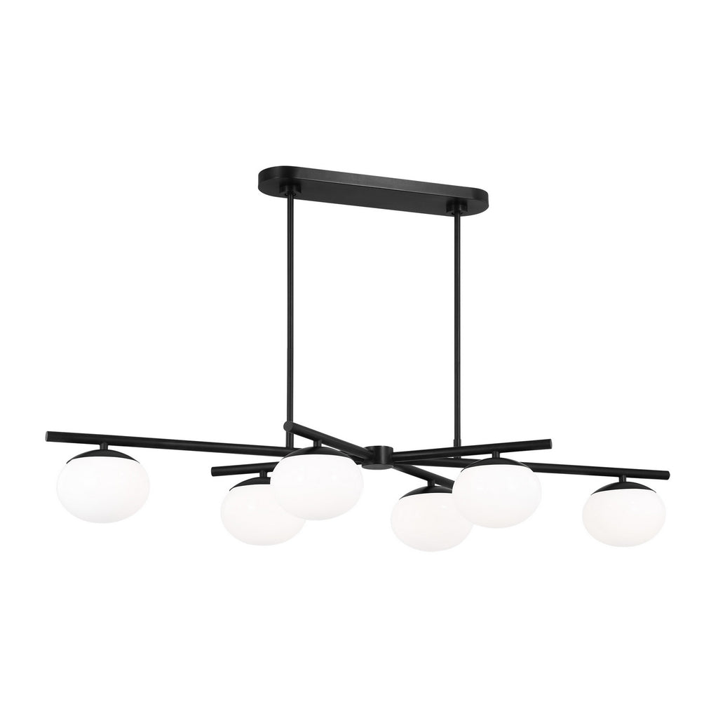 Visual Comfort Studio Canada - EC1276AI - Six Light Linear Chandelier - Lune - Aged Iron