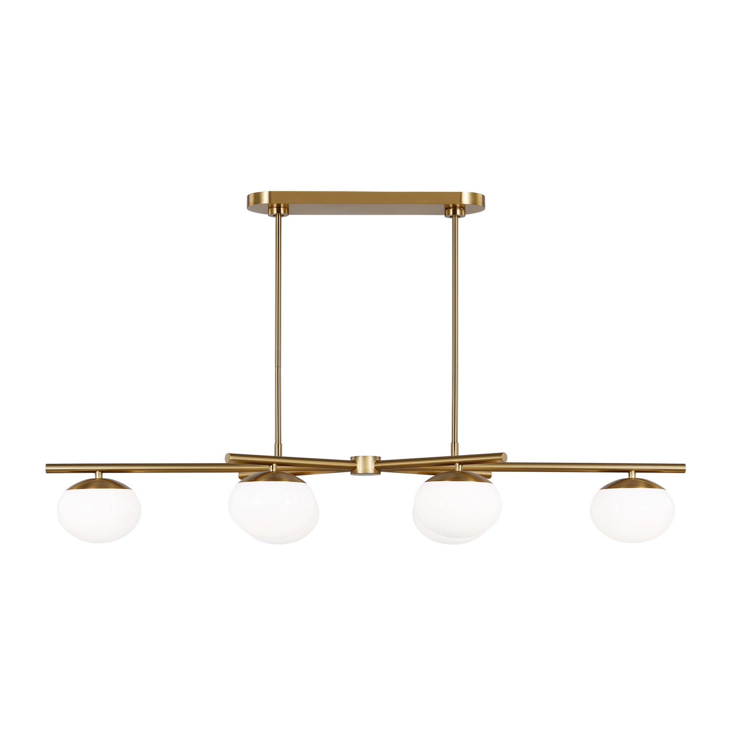 Visual Comfort Studio Canada - EC1276BBS - Six Light Linear Chandelier - Lune - Burnished Brass