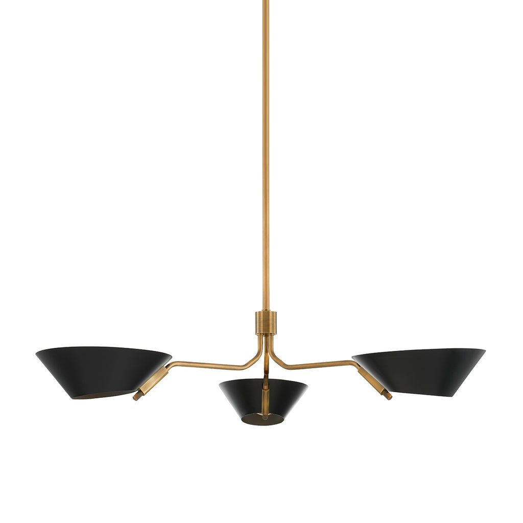 Troy Lighting Canada - F8143-PBR/SBK - Three Light Chandelier - Sacramento - Patina Brass/Soft Black