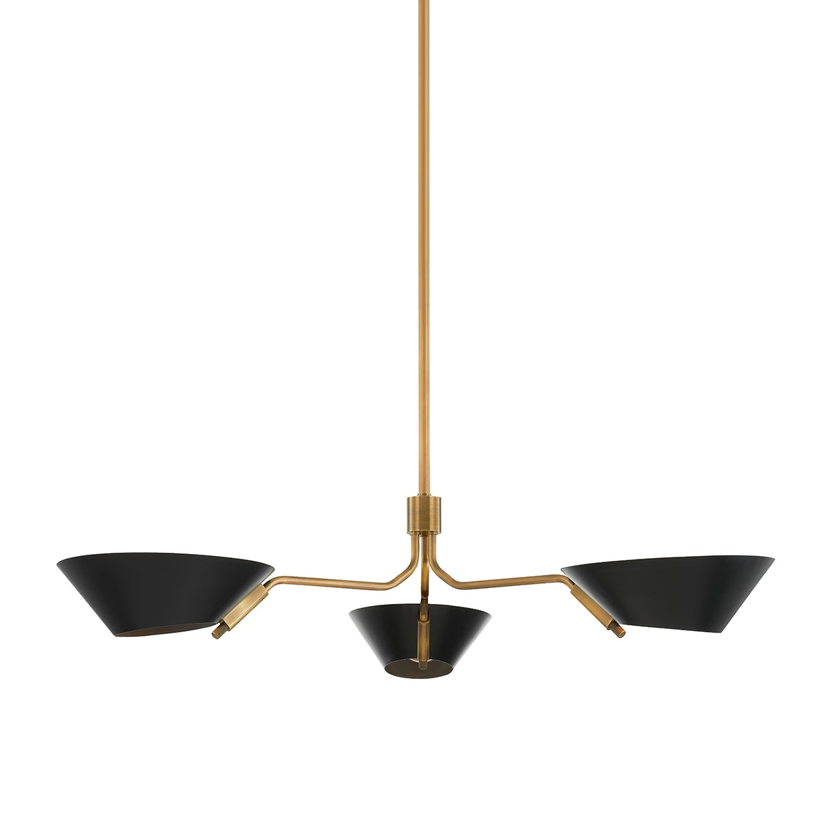 Troy Lighting Canada - F8143-PBR/SBK - Three Light Chandelier - Sacramento - Patina Brass/Soft Black