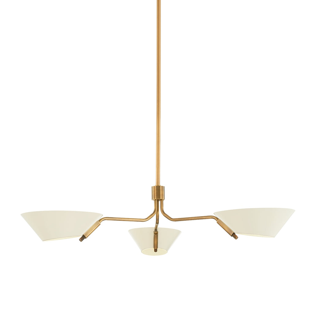 Troy Lighting Canada - F8143-PBR/SSD - Three Light Chandelier - Sacramento - Patina Brass And Soft Sand