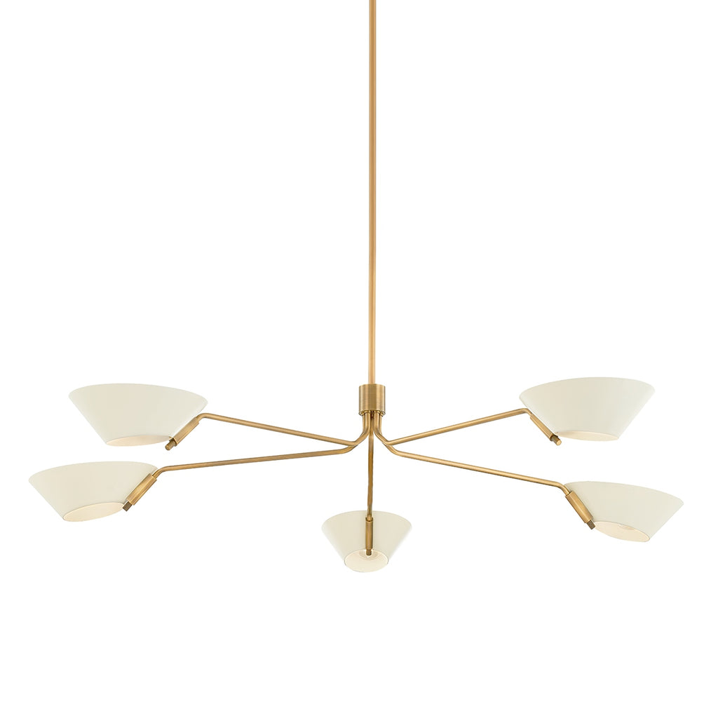 Troy Lighting Canada - F8163-PBR/SSD - Five Light Chandelier - Sacramento - Patina Brass And Soft Sand