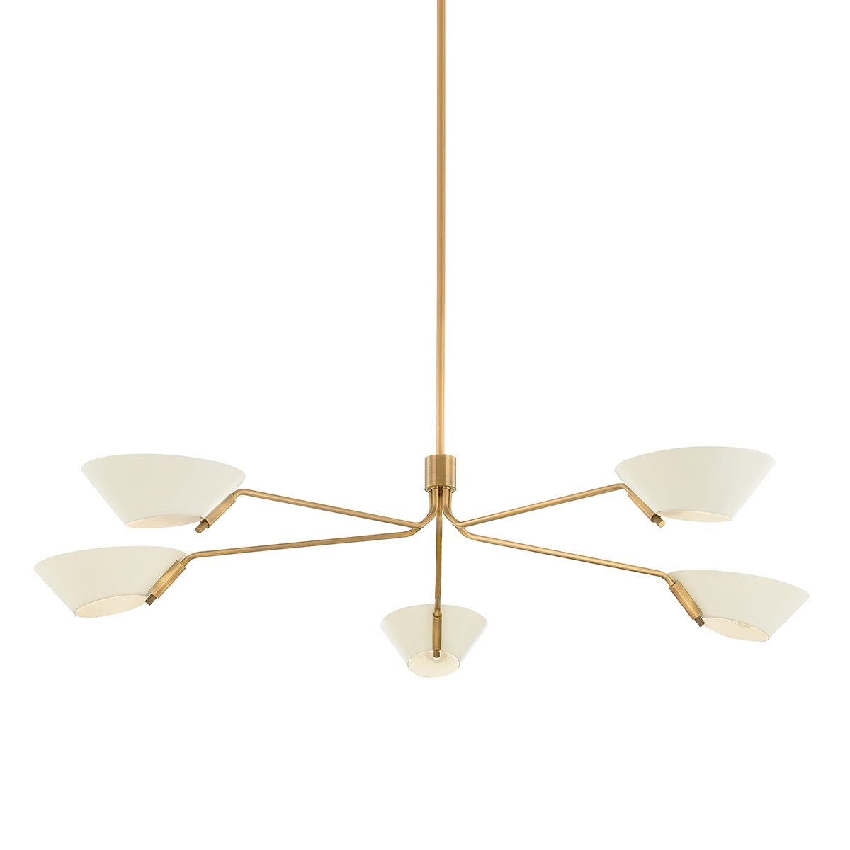Troy Lighting Canada - F8163-PBR/SSD - Five Light Chandelier - Sacramento - Patina Brass And Soft Sand