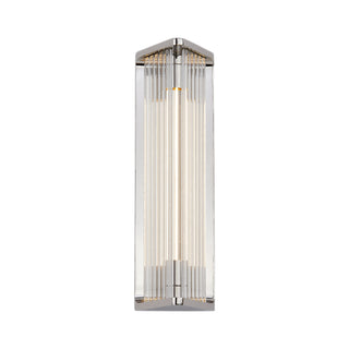Alora Canada - WV339112PNCR - LED Vanity - Sabre - Polished Nickel/Ribbed Glass