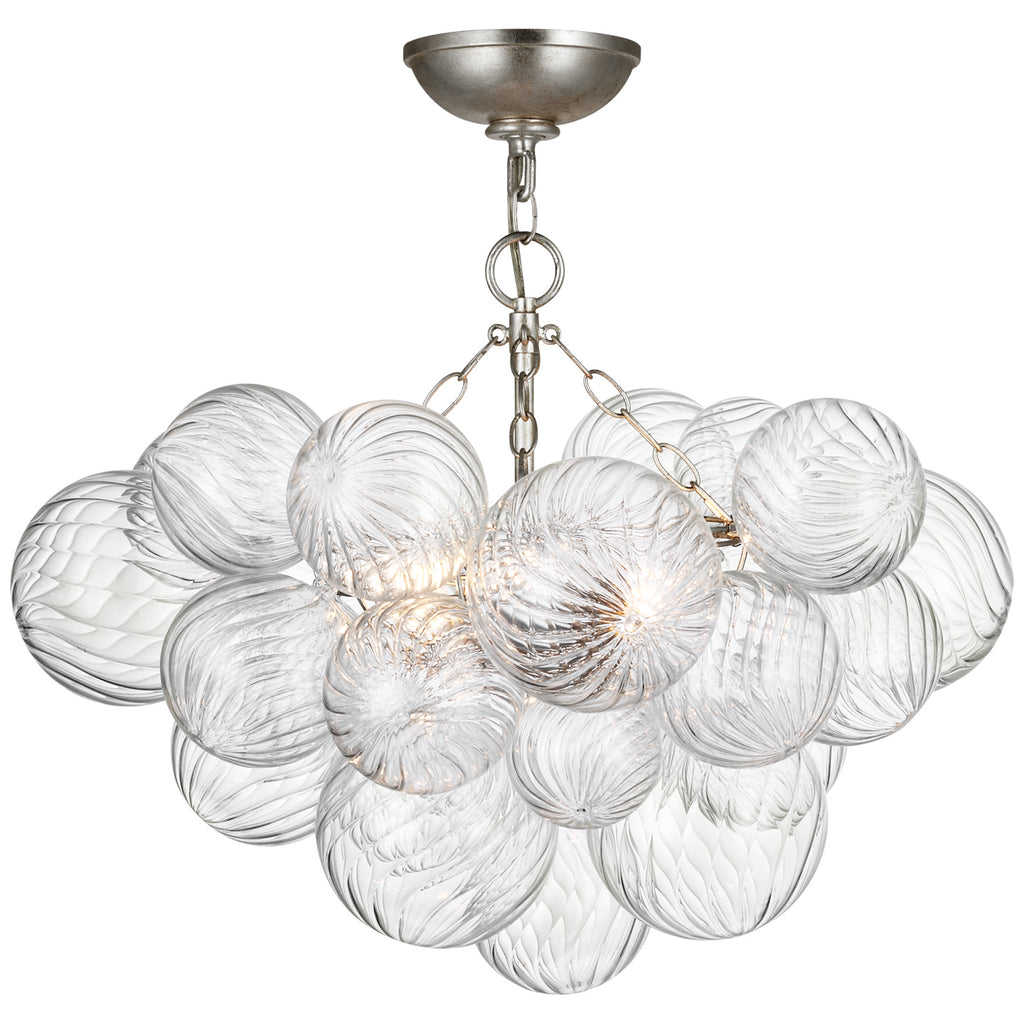 Visual Comfort Signature Canada - JN 4110BSL/CG - LED Semi-Flush Mount - Talia - Burnished Silver Leaf and Clear Swirled Glass