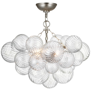 Visual Comfort Signature Canada - JN 4110BSL/CG - LED Semi-Flush Mount - Talia - Burnished Silver Leaf and Clear Swirled Glass