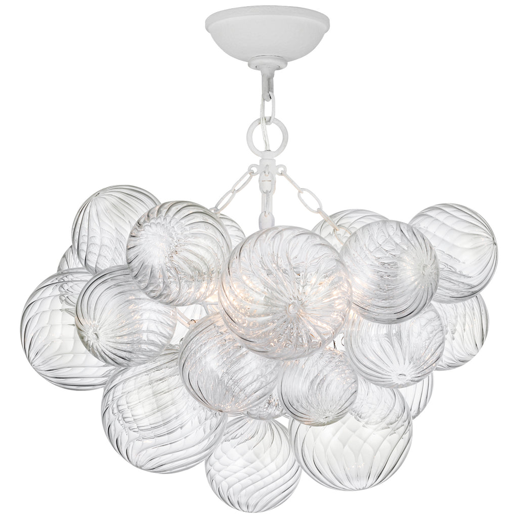 Visual Comfort Signature Canada - JN 4110PW/CG - LED Semi-Flush Mount - Talia - Plaster White and Clear Swirled Glass