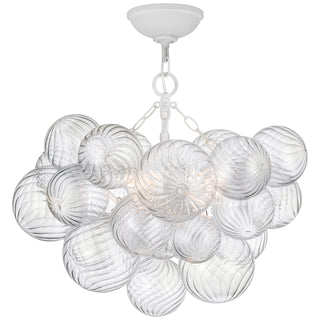 Visual Comfort Signature Canada - JN 4110PW/CG - LED Semi-Flush Mount - Talia - Plaster White and Clear Swirled Glass