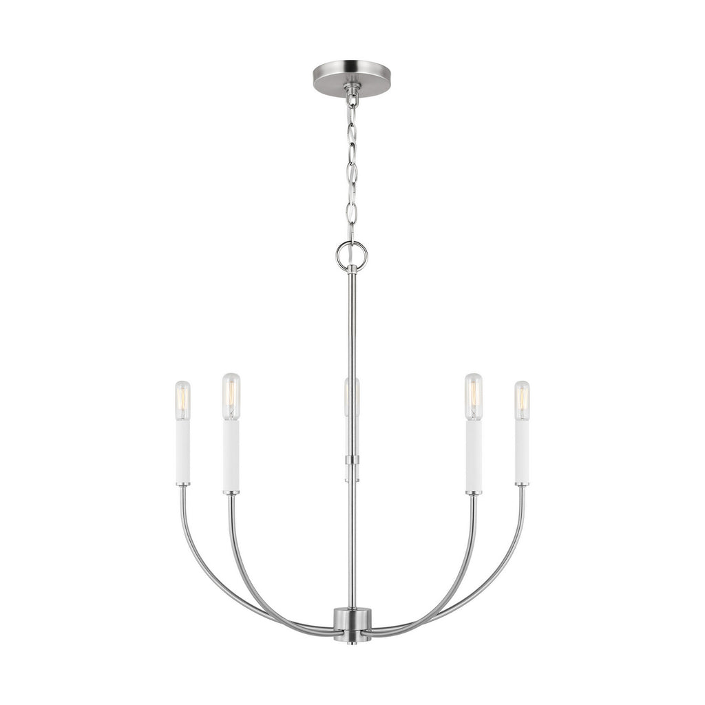 Visual Comfort Studio Canada - 3167105-962 - Five Light Chandelier - Greenwich - Brushed Nickel