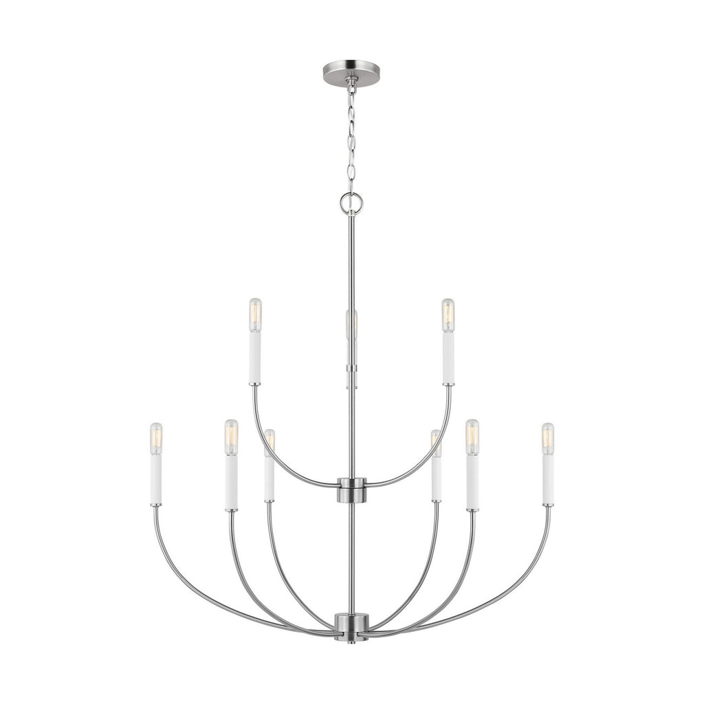 Visual Comfort Studio Canada - 3167109-962 - Nine Light Chandelier - Greenwich - Brushed Nickel
