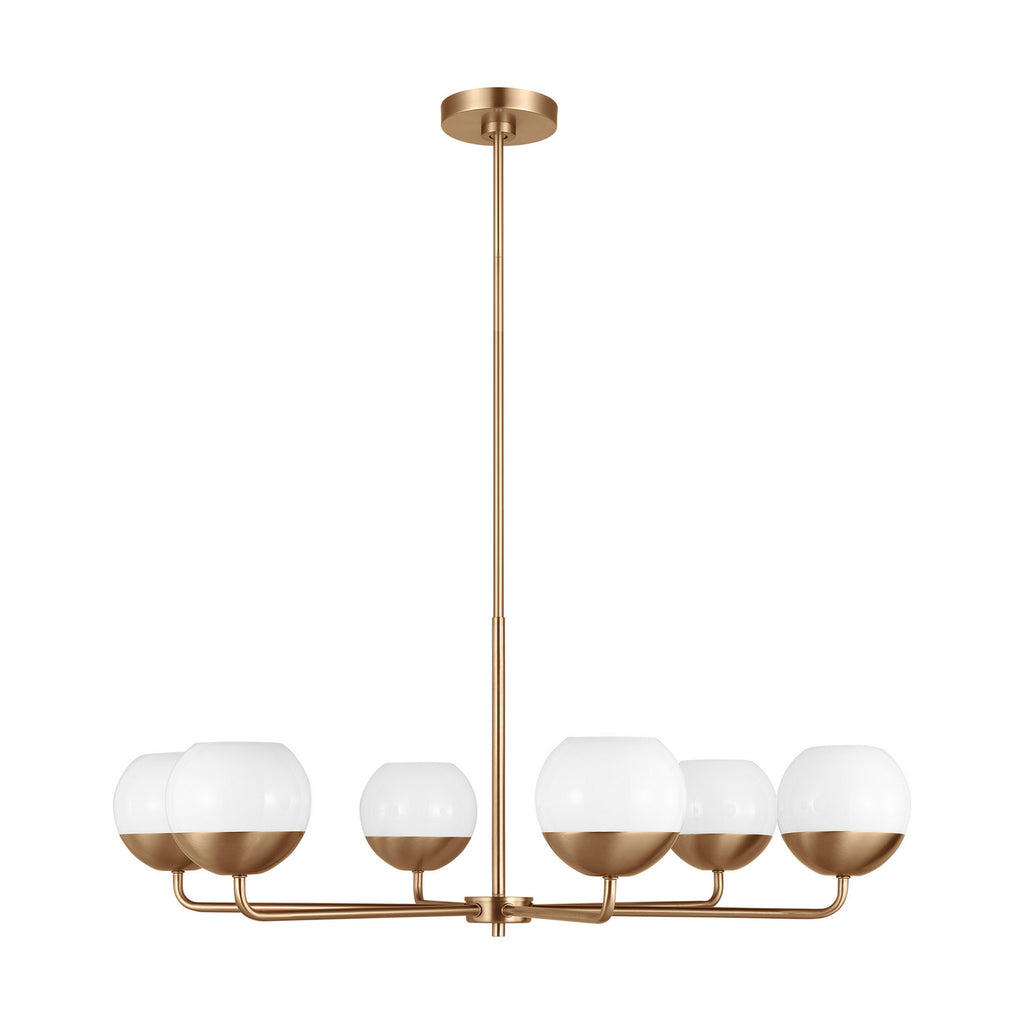 Visual Comfort Studio Canada - 3168106-848 - Six Light Chandelier - Alvin - Satin Brass
