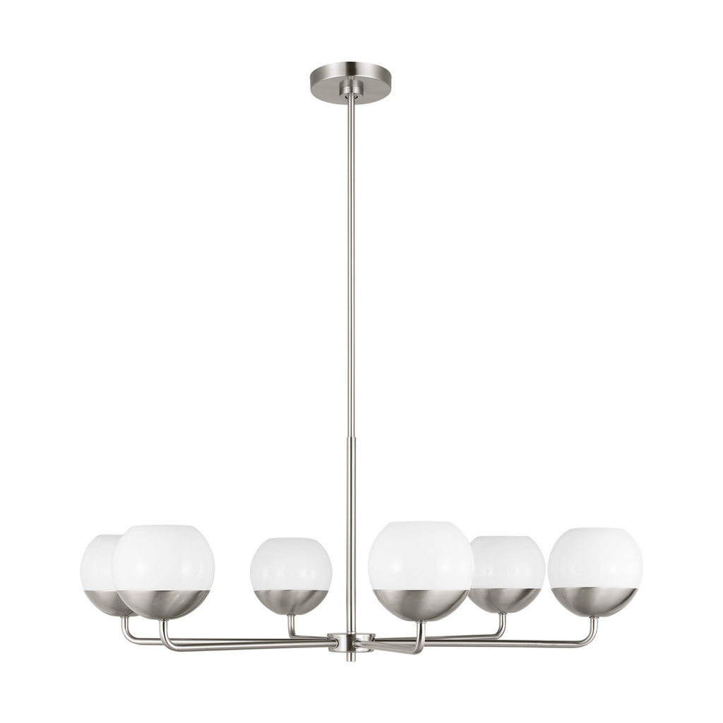 Visual Comfort Studio Canada - 3168106-962 - Six Light Chandelier - Alvin - Brushed Nickel