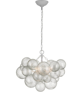 Visual Comfort Signature Canada - JN 5110PW/CG - LED Chandelier - Talia - Plaster White and Clear Swirled Glass