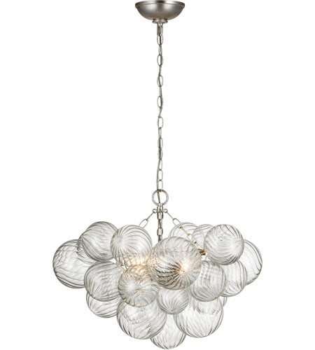 Visual Comfort Signature Canada - JN 5110BSL/CG - LED Chandelier - Talia - Burnished Silver Leaf and Clear Swirled Glass