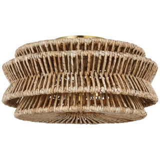 Visual Comfort Signature Canada - CHC 4015AB/NAB - LED Semi-Flush Mount - Antigua - Antique-Burnished Brass and Natural Abaca