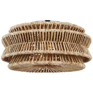 Visual Comfort Signature Canada - CHC 4015PN/NAB - LED Semi-Flush Mount - Antigua - Polished Nickel and Natural Abaca