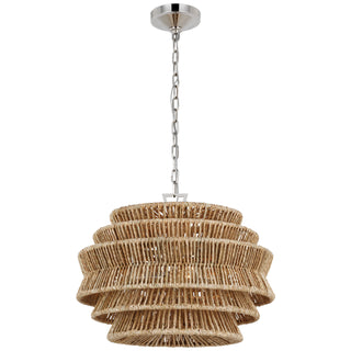 Visual Comfort Signature Canada - CHC 5015PN/NAB - LED Chandelier - Antigua - Polished Nickel and Natural Abaca