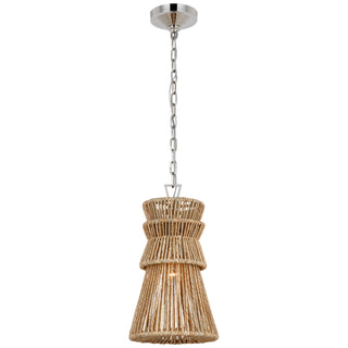 Visual Comfort Signature Canada - CHC 5020PN/NAB - LED Pendant - Antigua - Polished Nickel and Natural Abaca