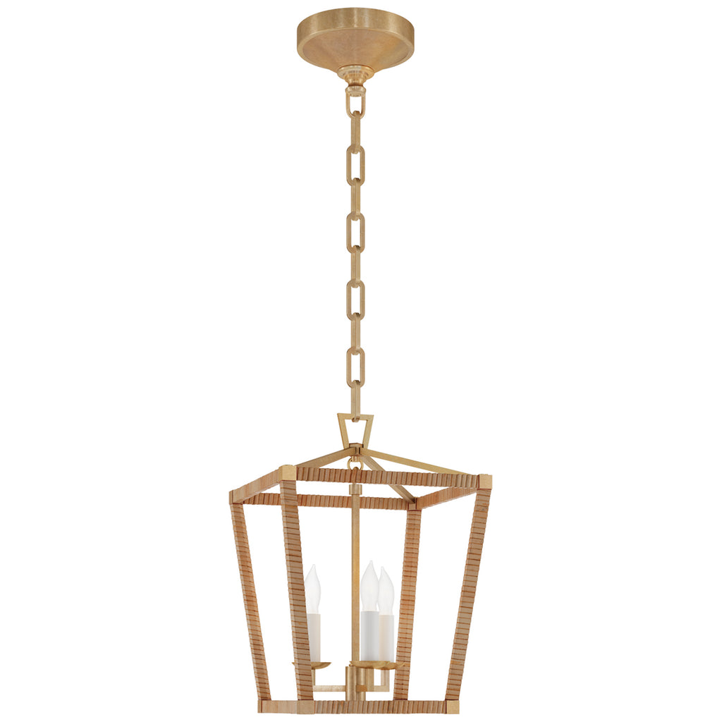 Visual Comfort Signature Canada - CHC 5875AB/NRT - LED Lantern - Darlana Wrapped - Antique-Burnished Brass and Natural Rattan