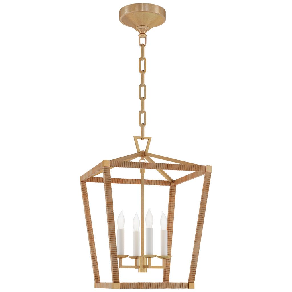 Visual Comfort Signature Canada - CHC 5876AB/NRT - LED Lantern - Darlana Wrapped - Antique-Burnished Brass and Natural Rattan