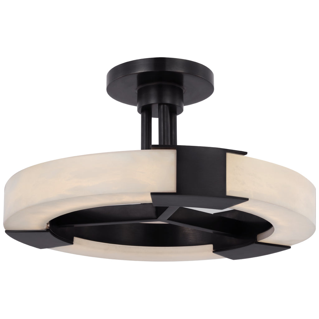 Visual Comfort Signature Canada - KW 4142BZ/ALB - LED Semi-Flush Mount - Covet - Bronze and Alabaster