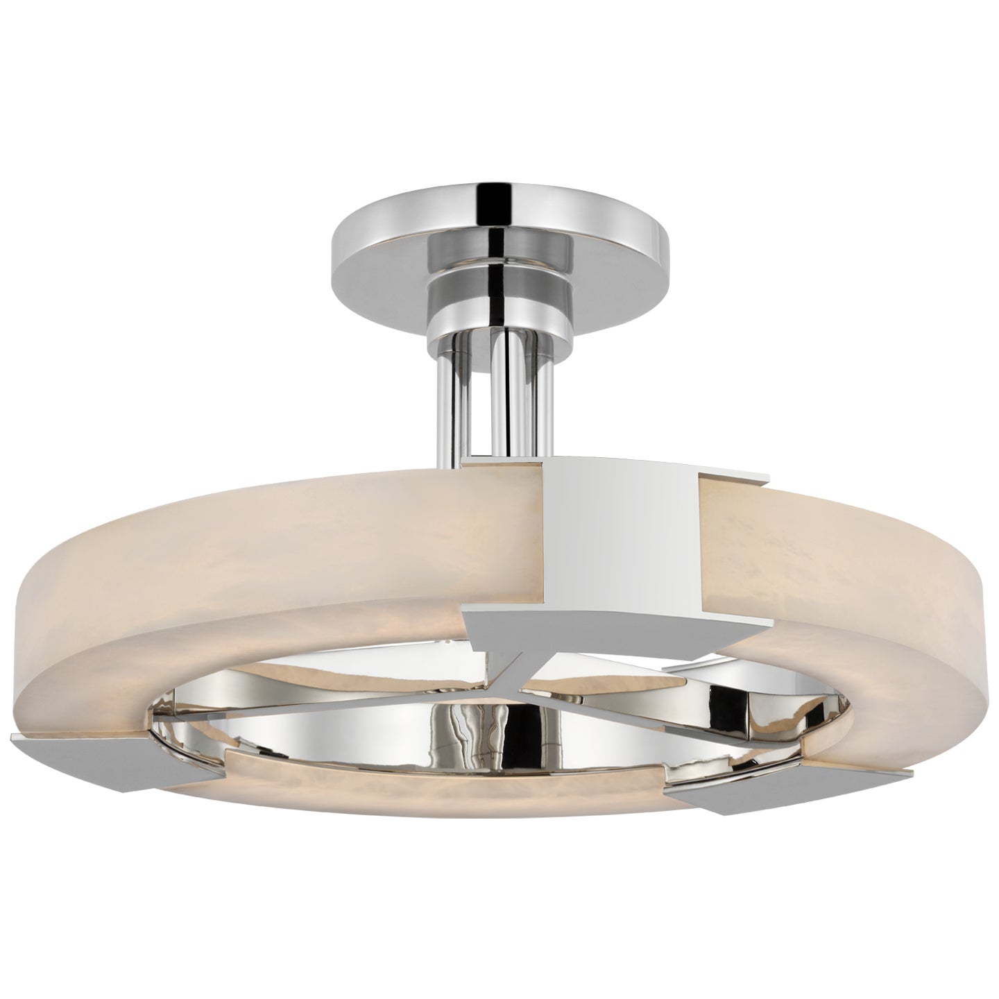 Visual Comfort Signature Canada - KW 4142PN/ALB - LED Semi-Flush Mount - Covet - Polished Nickel and Alabaster