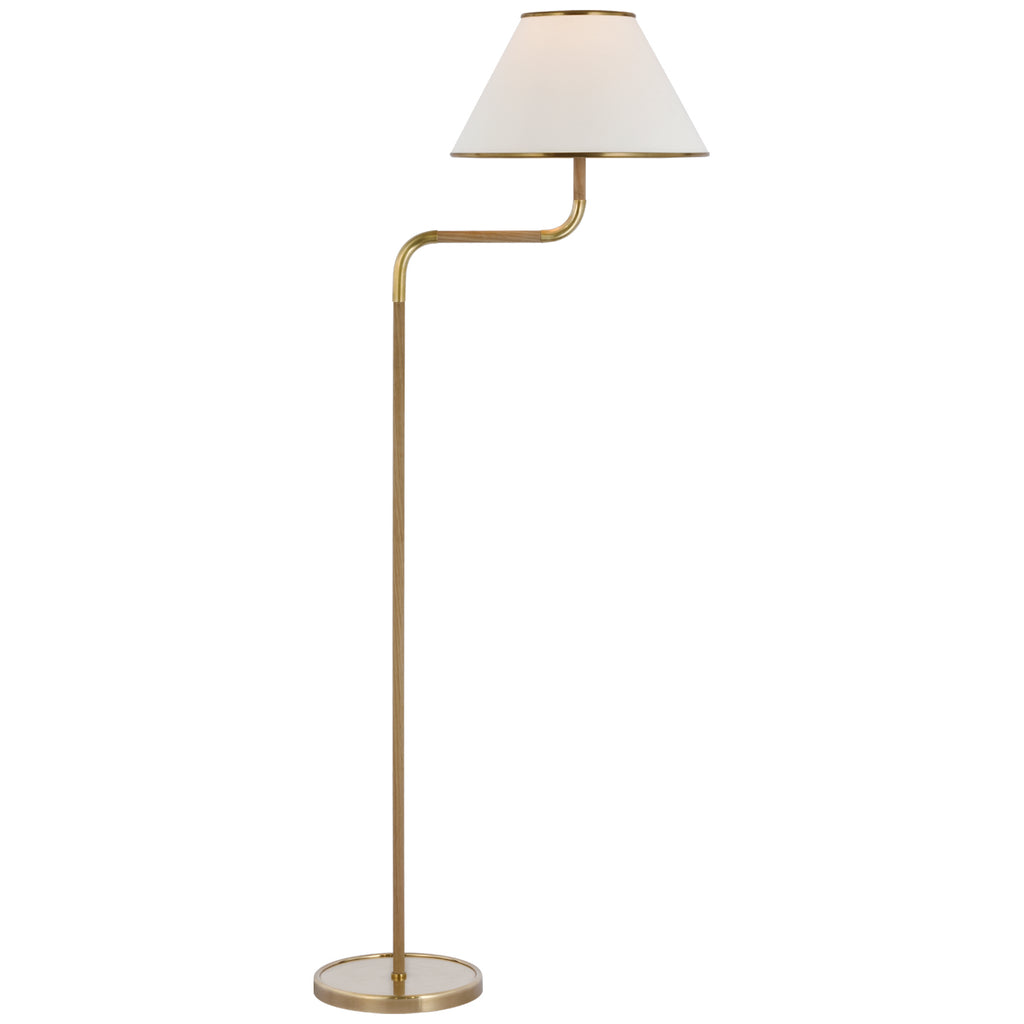 Visual Comfort Signature Canada - MF 1055SB/NO-L - LED Floor Lamp - Rigby - Soft Brass and Natural Oak