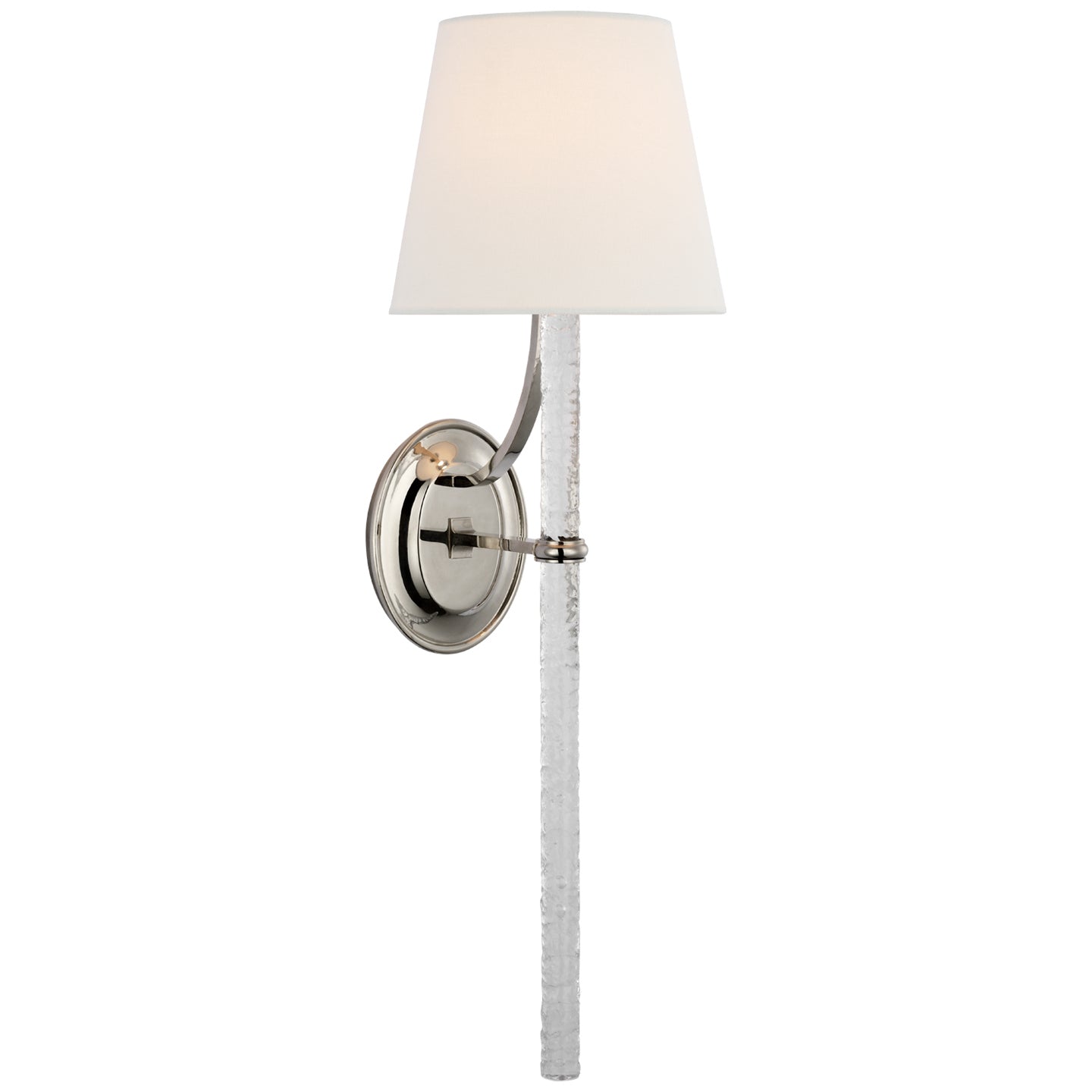 Visual Comfort Signature Canada - MF 2326PN/CWG-L - LED Wall Sconce - Abigail - Polished Nickel and Clear Wavy Glass