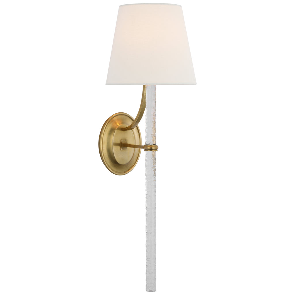 Visual Comfort Signature Canada - MF 2326SB/CWG-L - LED Wall Sconce - Abigail - Soft Brass and Clear Wavy Glass