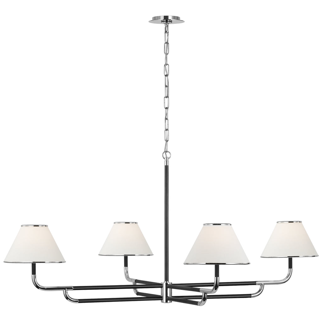 Visual Comfort Signature Canada - MF 5055PN/EB-L - LED Chandelier - Rigby - Polished Nickel and Ebony