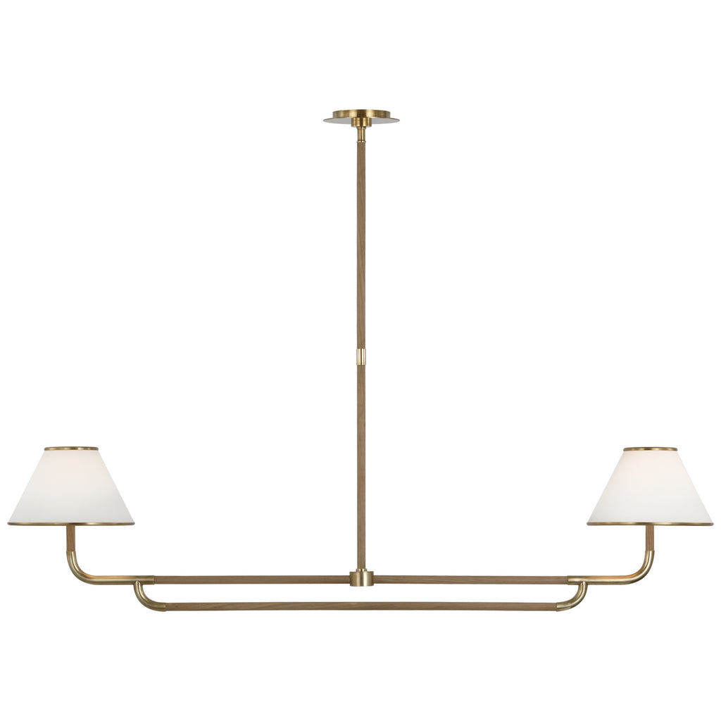 Visual Comfort Signature Canada - MF 5059SB/NO-L - LED Chandelier - Rigby - Soft Brass and Natural Oak