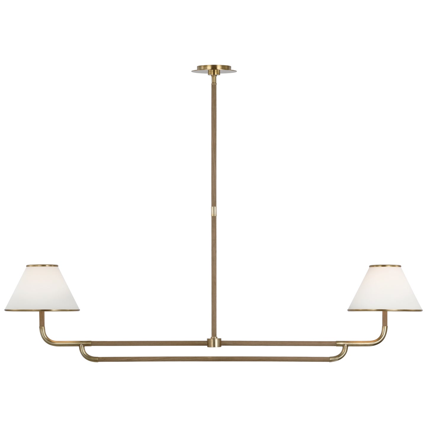 Visual Comfort Signature Canada - MF 5059SB/NO-L - LED Chandelier - Rigby - Soft Brass and Natural Oak