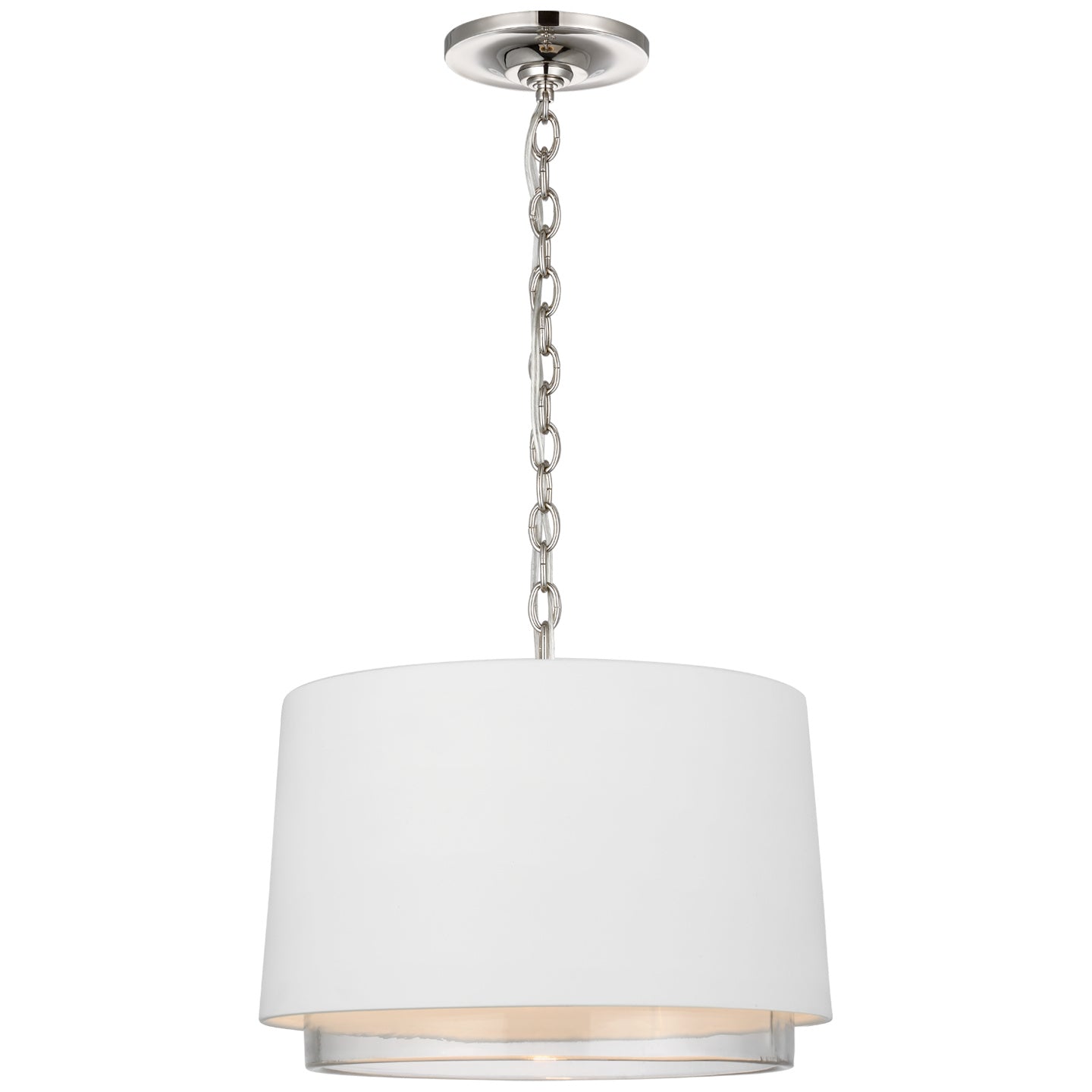 Visual Comfort Signature Canada - S 5121PN-WHT/CG - LED Pendant - Sydney - Polished Nickel