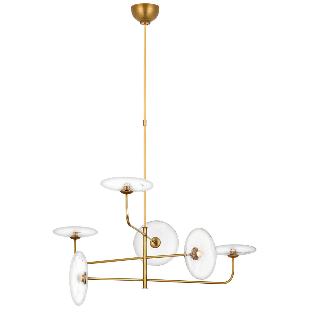 Visual Comfort Signature Canada - S 5692HAB-CG - LED Chandelier - Calvino - Hand-Rubbed Antique Brass