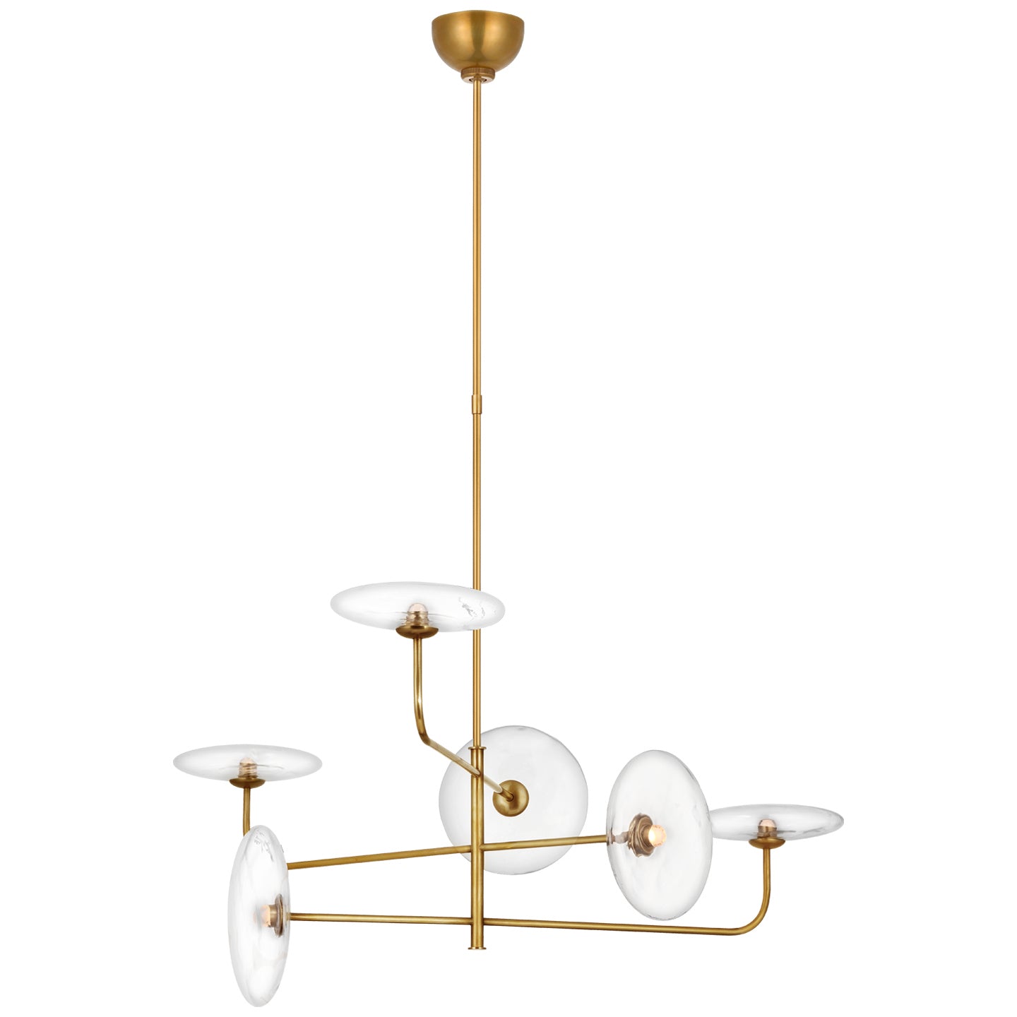 Visual Comfort Signature Canada - S 5692HAB-CG - LED Chandelier - Calvino - Hand-Rubbed Antique Brass