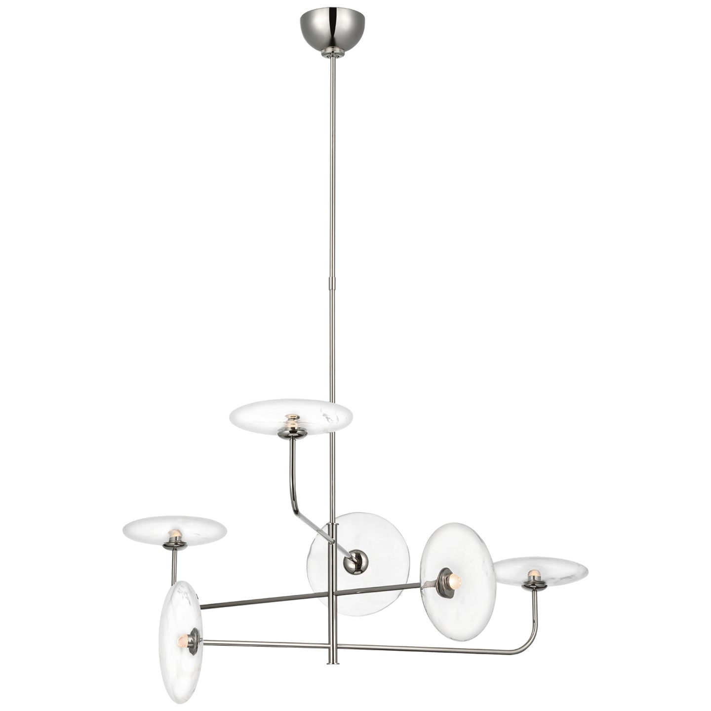 Visual Comfort Signature Canada - S 5692PN-CG - LED Chandelier - Calvino - Polished Nickel