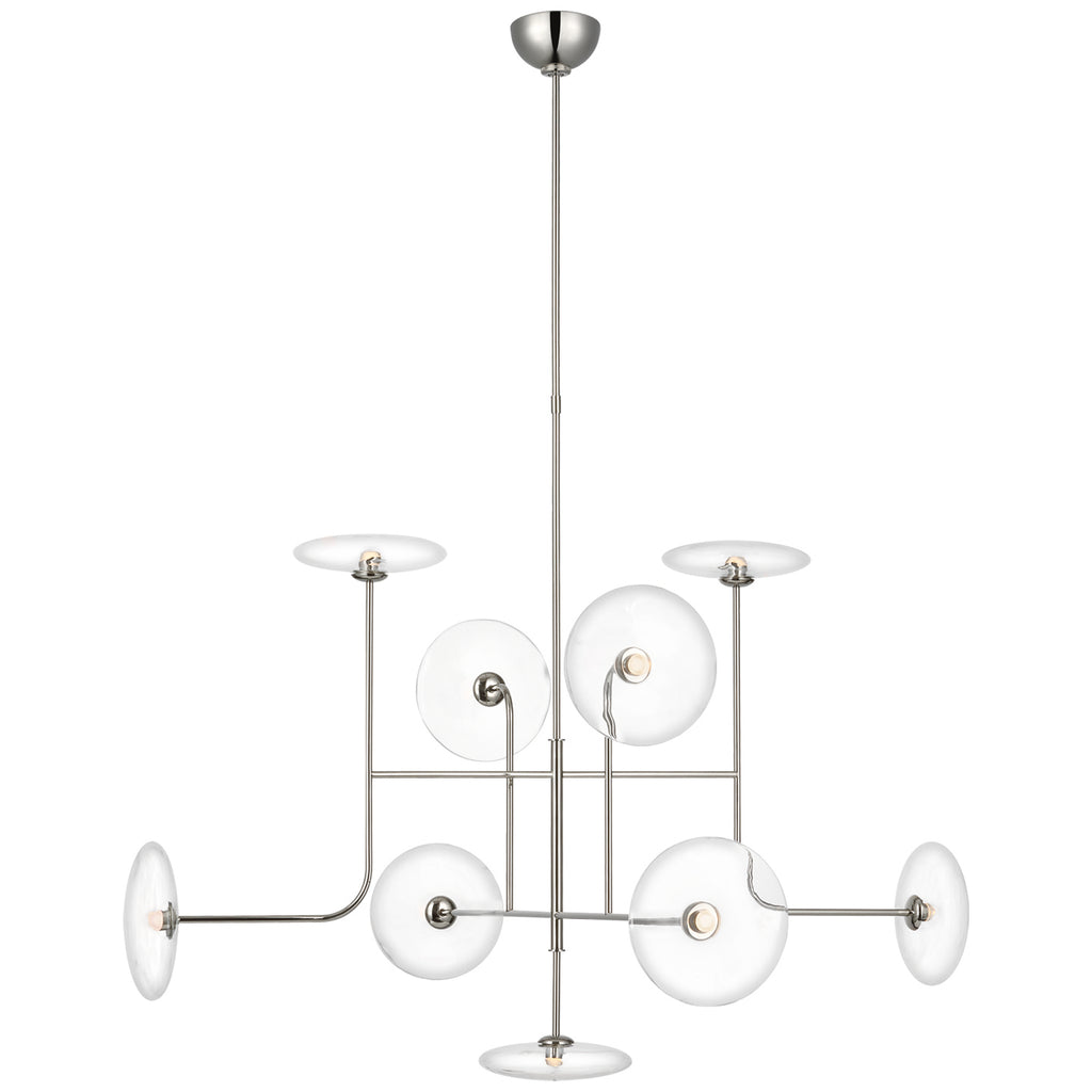 Visual Comfort Signature Canada - S 5693PN-CG - LED Chandelier - Calvino - Polished Nickel