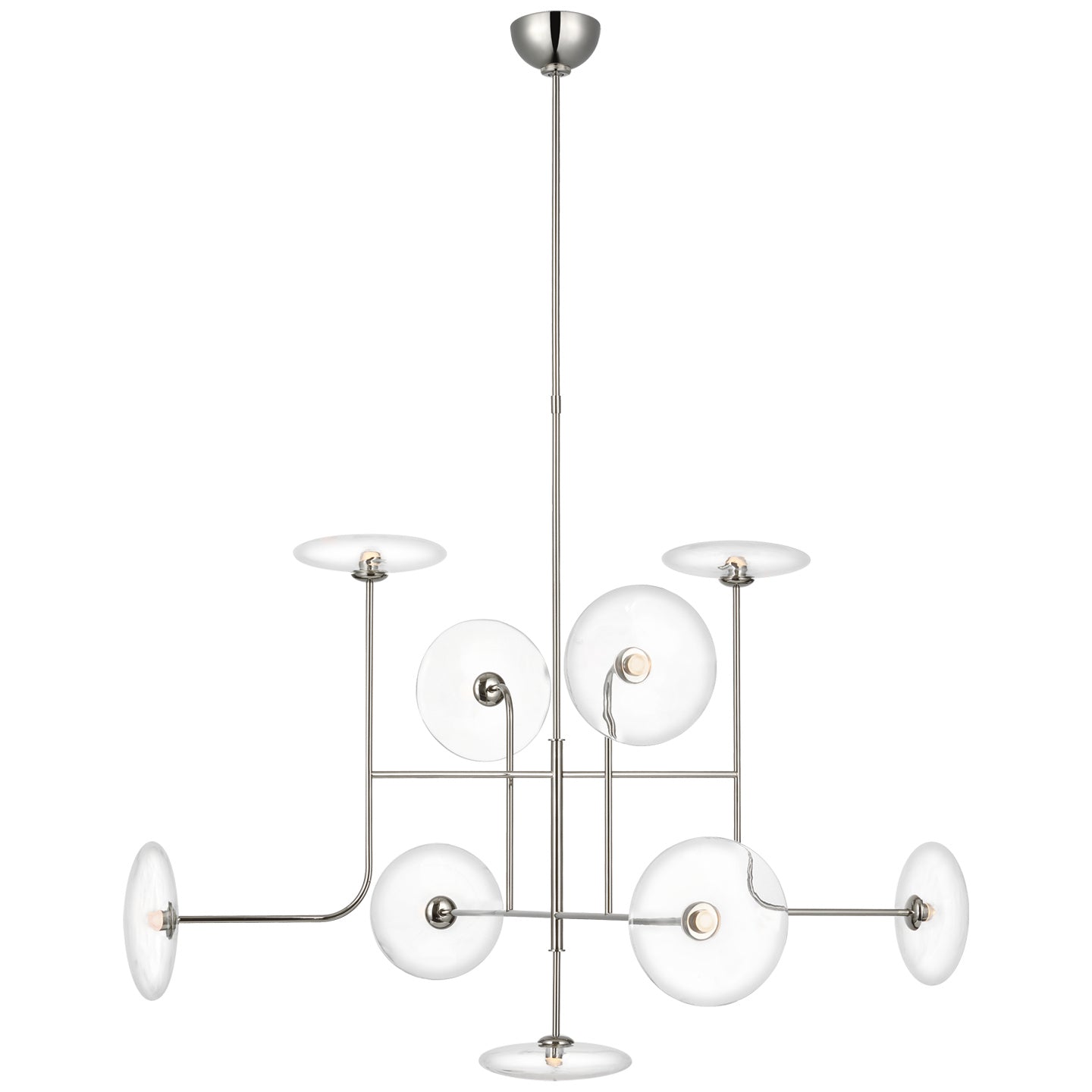 Visual Comfort Signature Canada - S 5693PN-CG - LED Chandelier - Calvino - Polished Nickel