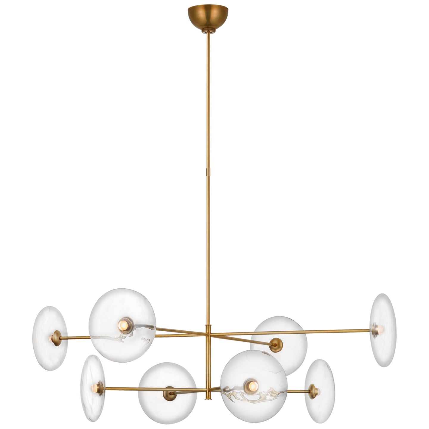 Visual Comfort Signature Canada - S 5694HAB-CG - LED Chandelier - Calvino - Hand-Rubbed Antique Brass