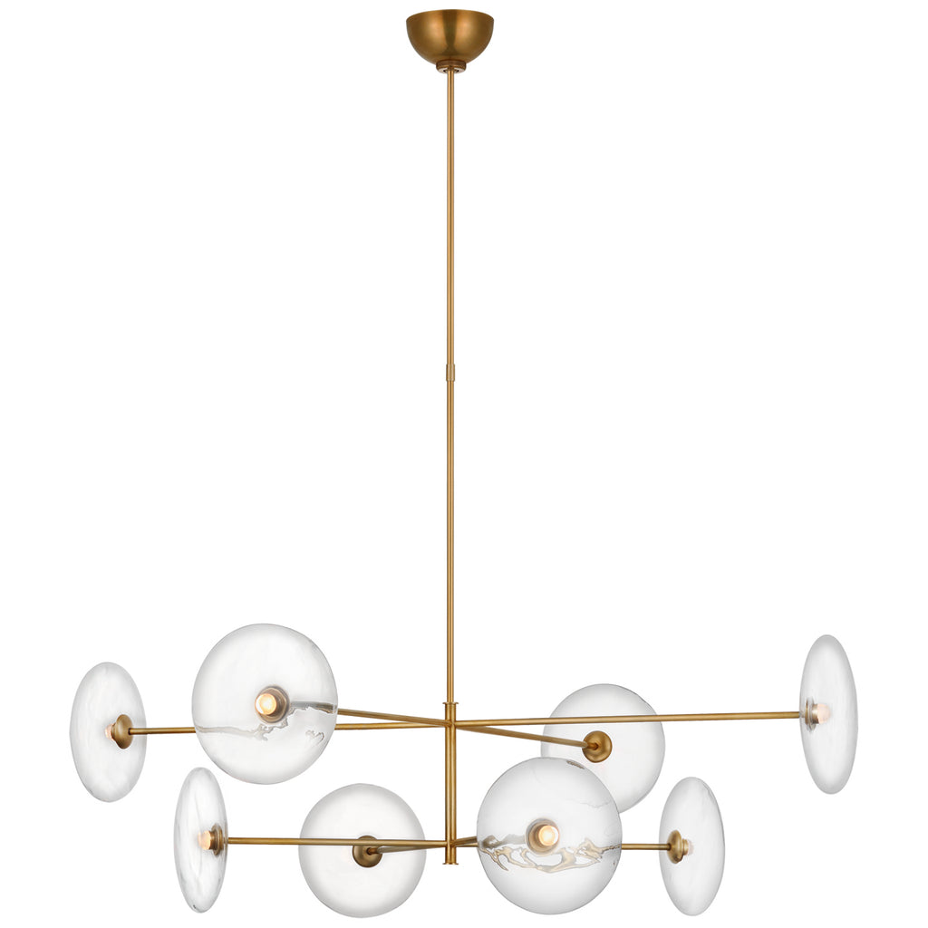 Visual Comfort Signature Canada - S 5694HAB-CG - LED Chandelier - Calvino - Hand-Rubbed Antique Brass