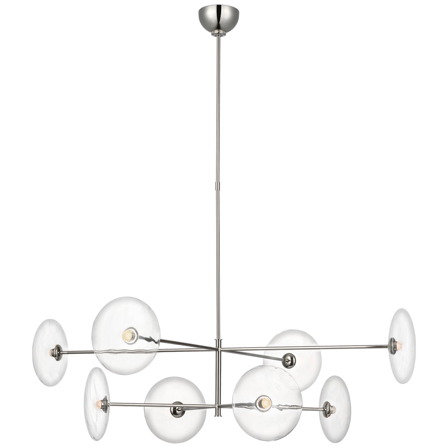 Visual Comfort Signature Canada - S 5694PN-CG - LED Chandelier - Calvino - Polished Nickel