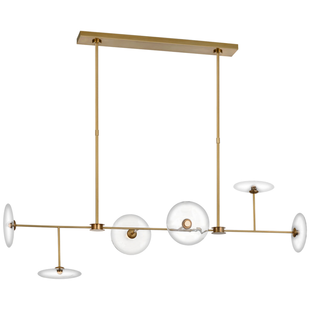 Visual Comfort Signature Canada - S 5695HAB-CG - LED Chandelier - Calvino - Hand-Rubbed Antique Brass