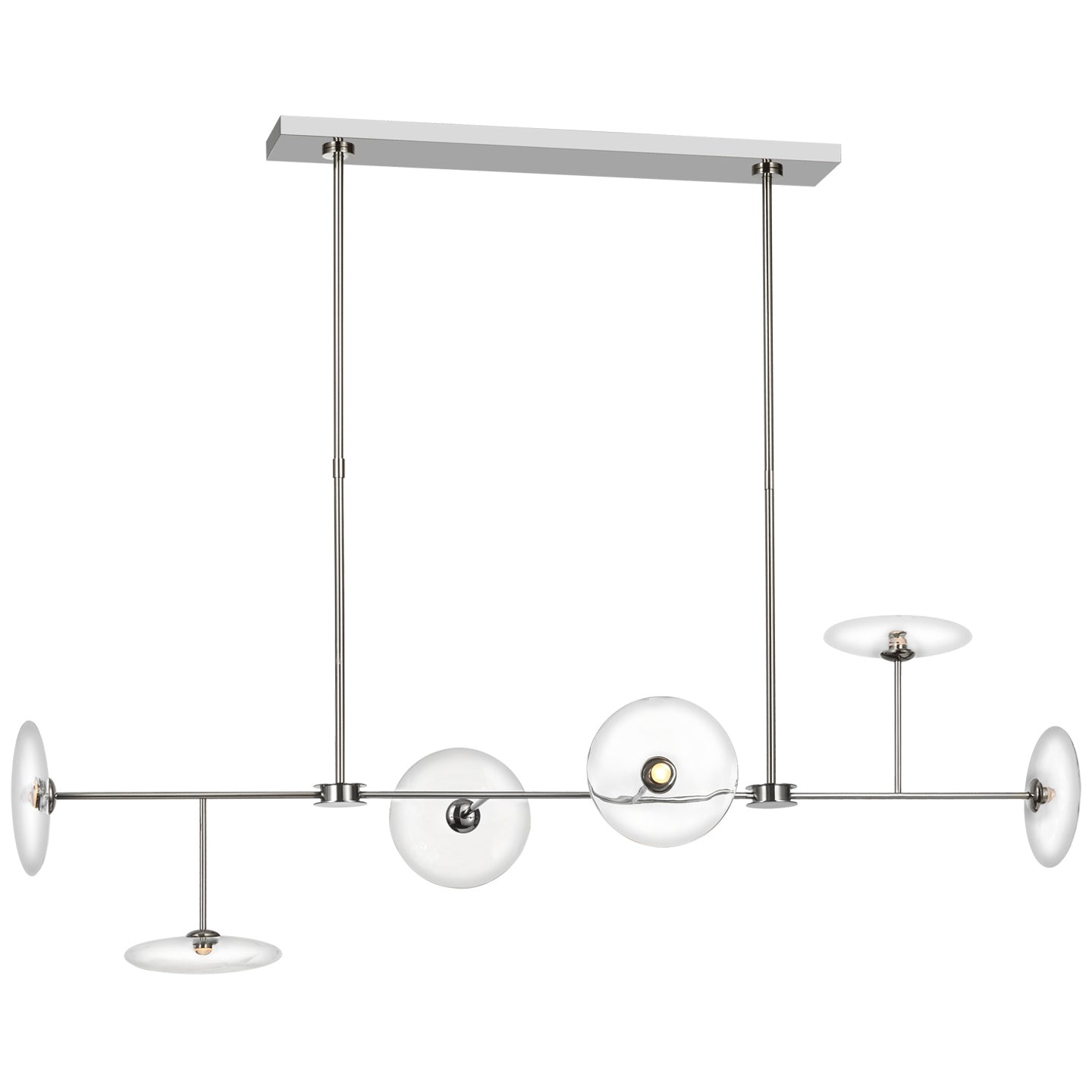 Visual Comfort Signature Canada - S 5695PN-CG - LED Chandelier - Calvino - Polished Nickel